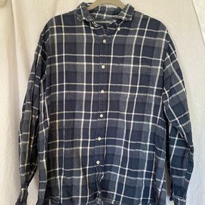 Blue and white George & Martha cotton flannel